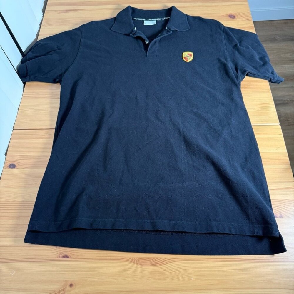 Porsche Crest Polo Shirt Short Sleeve Porsche Design Drivers Selection Cotton XL